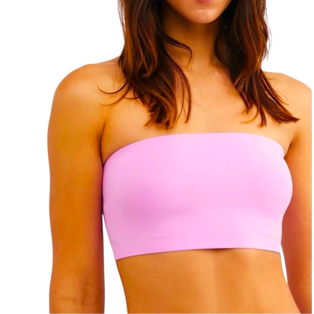 Free People Intimately Nina Bandeau Top Women Color Electric Orchid Size XS - Picture 2 of 8
